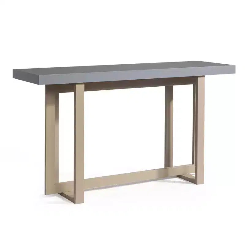 Console minimaliste gris et beige, monobloc