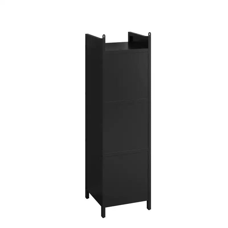 Armoire de rangement en fer noir/vert foncé avec portes vitrées, 3 ou 4 niveaux, pour 1 personne