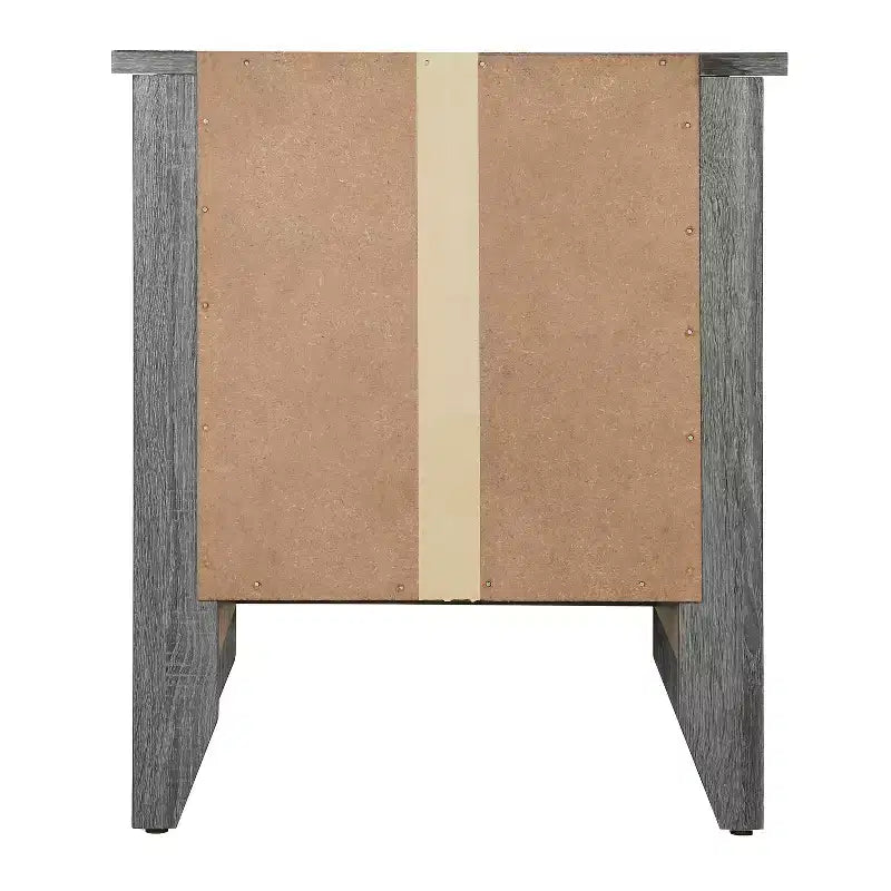 Table de chevet grise à 1 tiroir avec étagère ouverte
