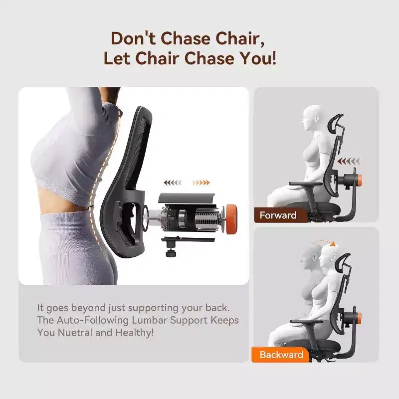 Chaise de bureau ergonomique en maille noire avec support pour ordinateur portable, 1 personne, hauteur réglable