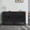 Buffet Vintage 4 Portes 152 cm Noir Antique / Marron Antique