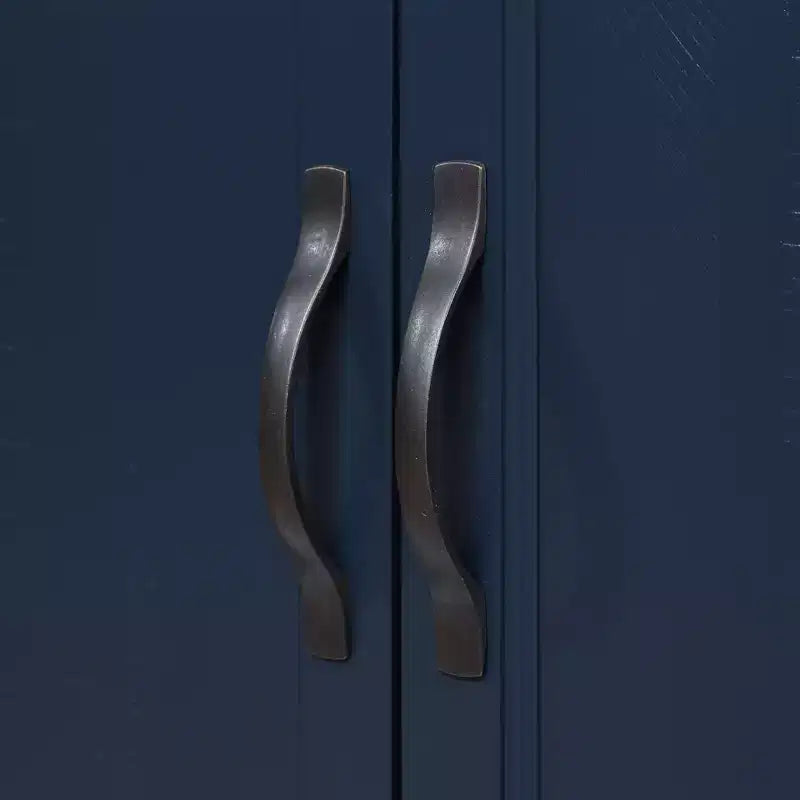 Bahut à 2 portes espresso clair / bleu marine – Pin, 40 po.