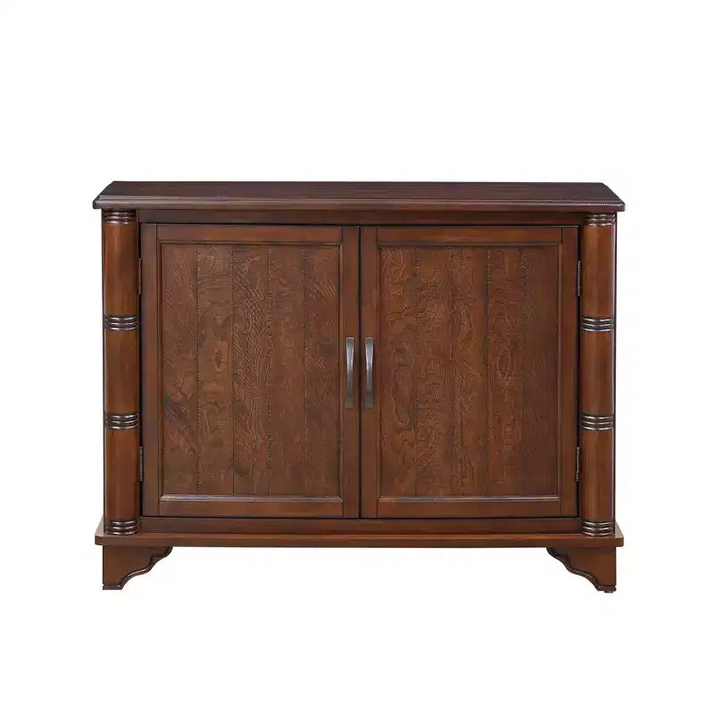 Bahut à 2 portes espresso clair / bleu marine – Pin, 40 po.