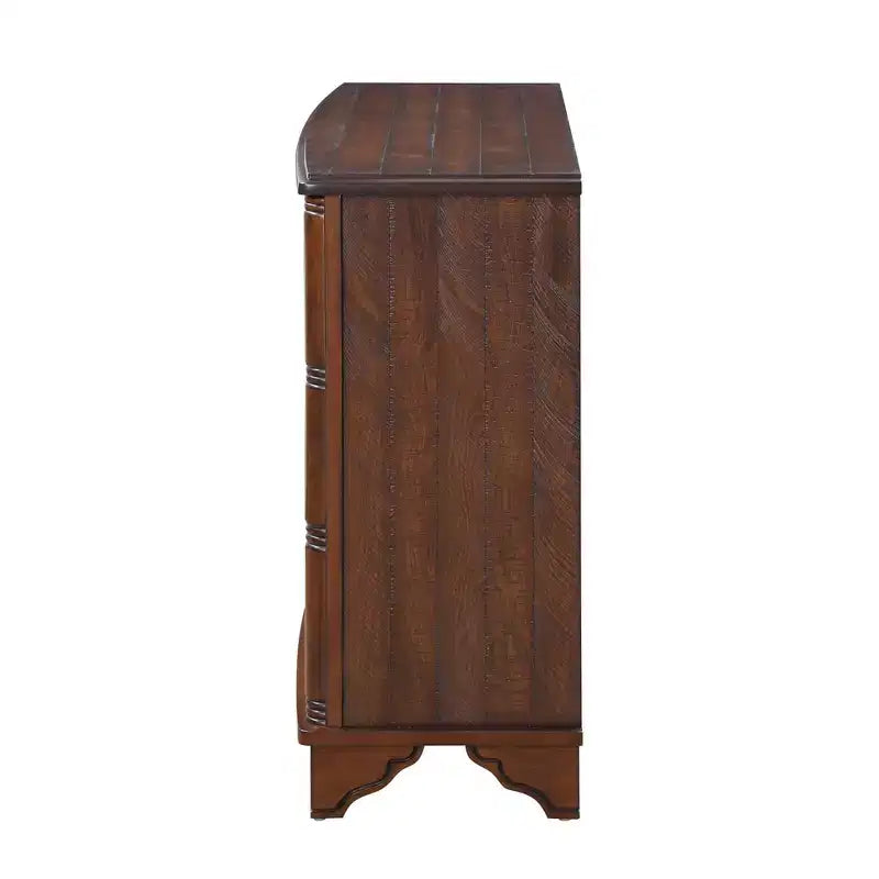 Bahut à 2 portes espresso clair / bleu marine – Pin, 40 po.