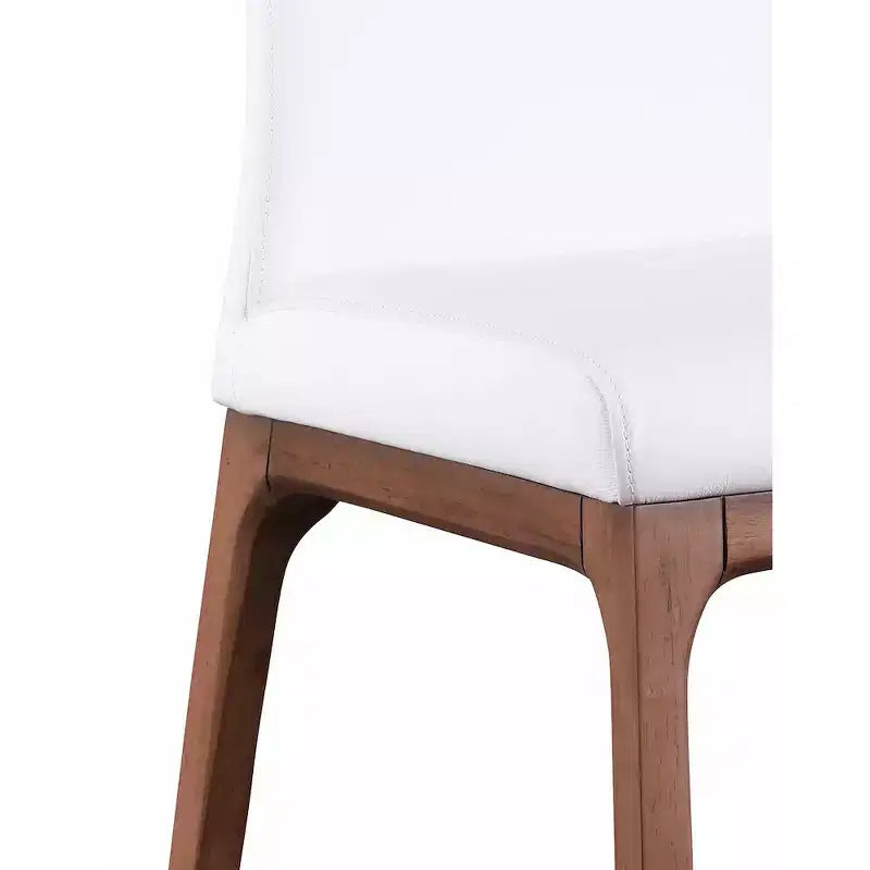 Tabouret de comptoir rembourré gris/noyer, 1 place