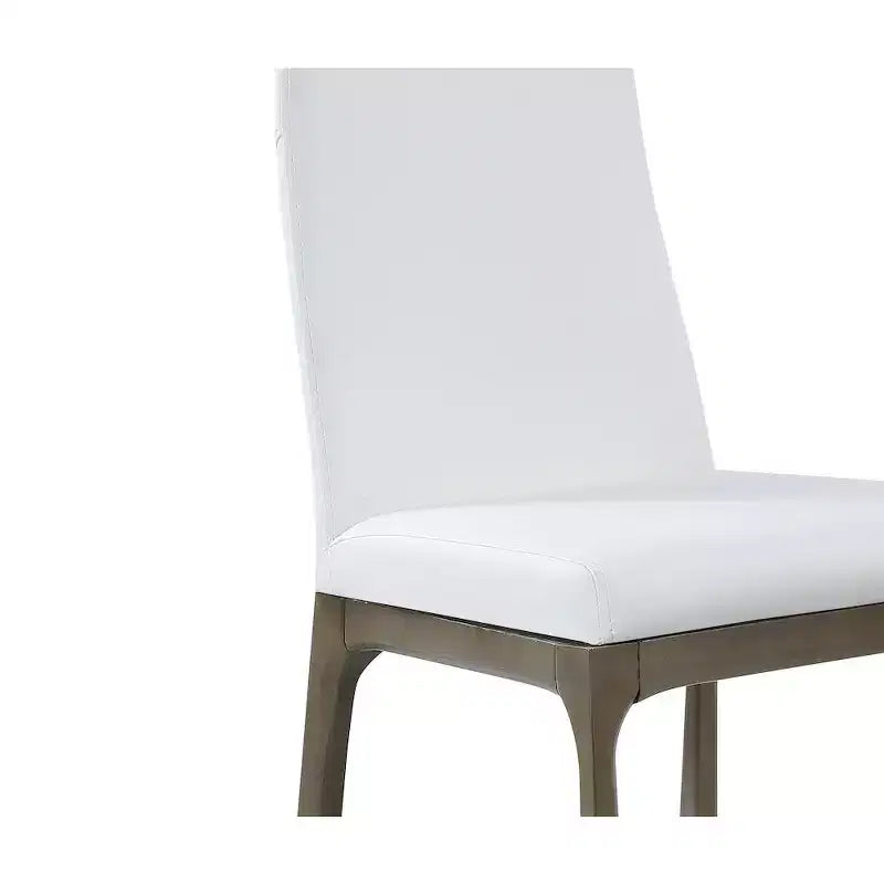 Tabouret de comptoir rembourré gris/noyer, 1 place
