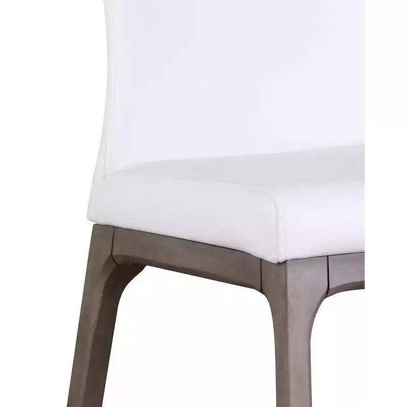 Tabouret de comptoir rembourré gris/noyer, 1 place