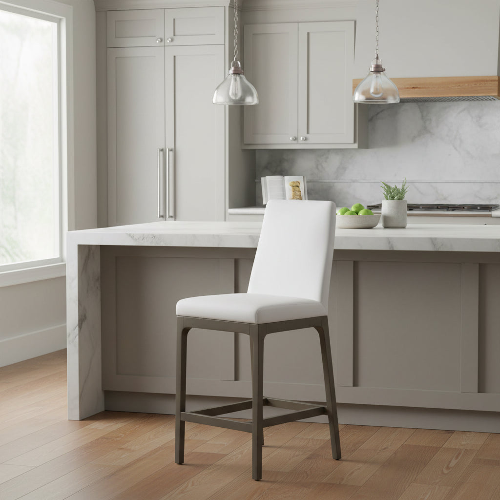 Chintaly Imports,Modern Counter Stool Solid Wood Base