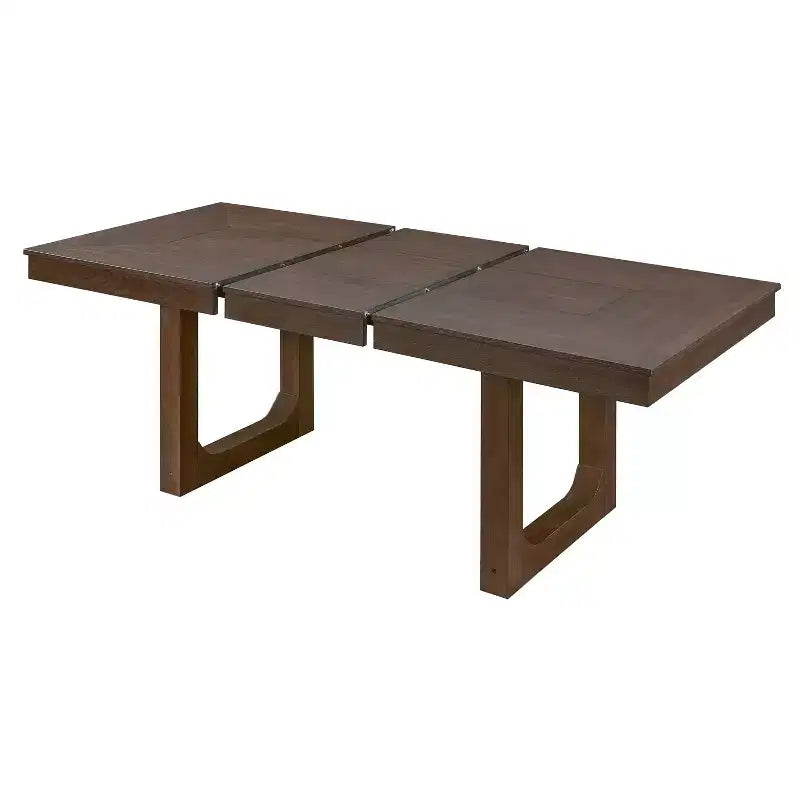 Table à manger extensible rectangulaire Noyer/Naturel, 4 places