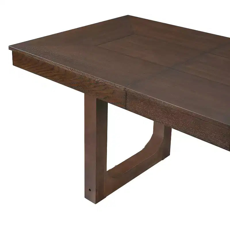Table à manger extensible rectangulaire Noyer/Naturel, 4 places