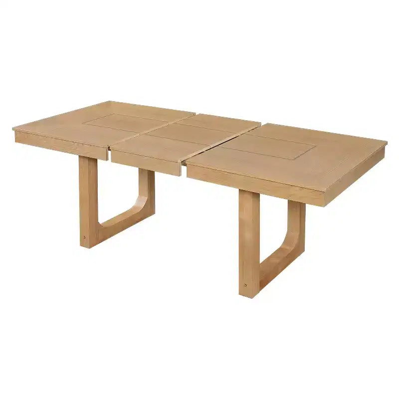 Table à manger extensible rectangulaire Noyer/Naturel, 4 places
