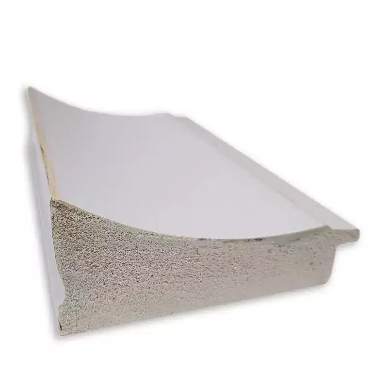 Miroir mural rectangulaire biseauté avec cadre blanc